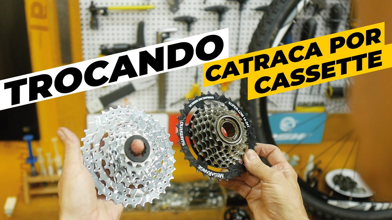Trocando catraca por cassette com freehub na bicicleta. Pedaleria