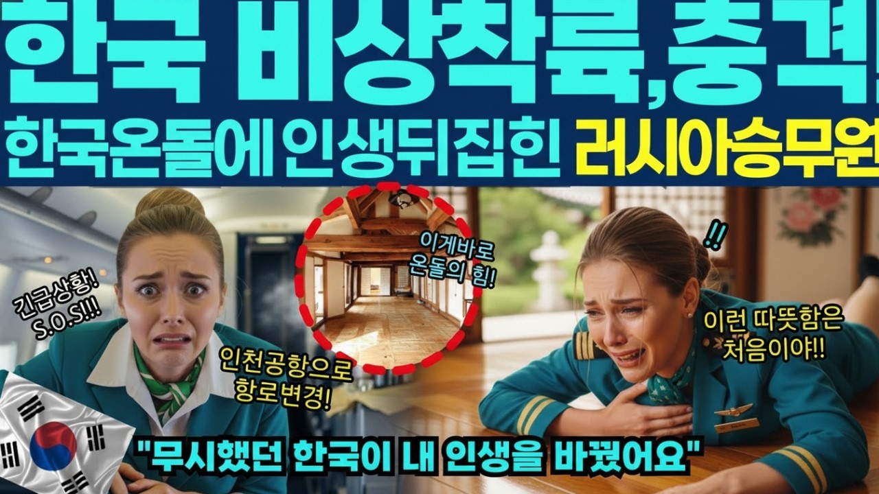 [해외감동사연] 러시아 미녀승무원 인천공항으로 비상착륙!, 한국 '이것' 첫경험에 폭풍오열!