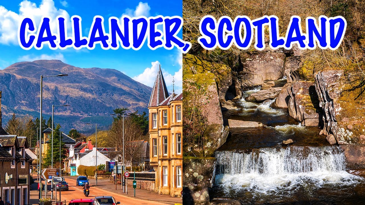Callander and Bracklinn Falls Walking Tour | Scotland in 4K HDR 60FPS | Scottish Travel Journeys