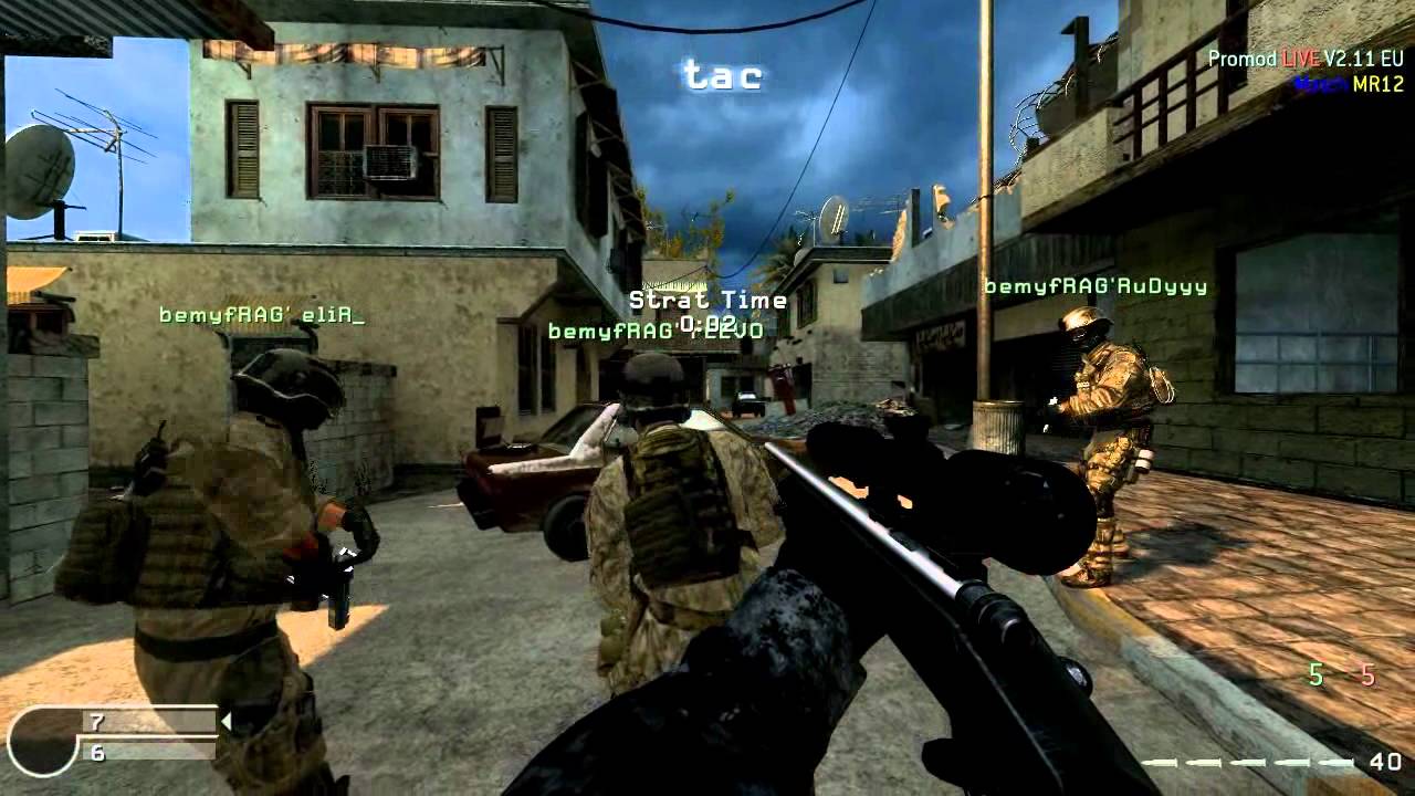 bemyfRAG' 1er Partido & TeamSpeak | Cod4 Promod Crash | Parte 2