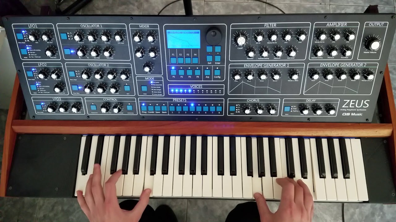 Sintetizador analogico polifonico Zeus (Demo)