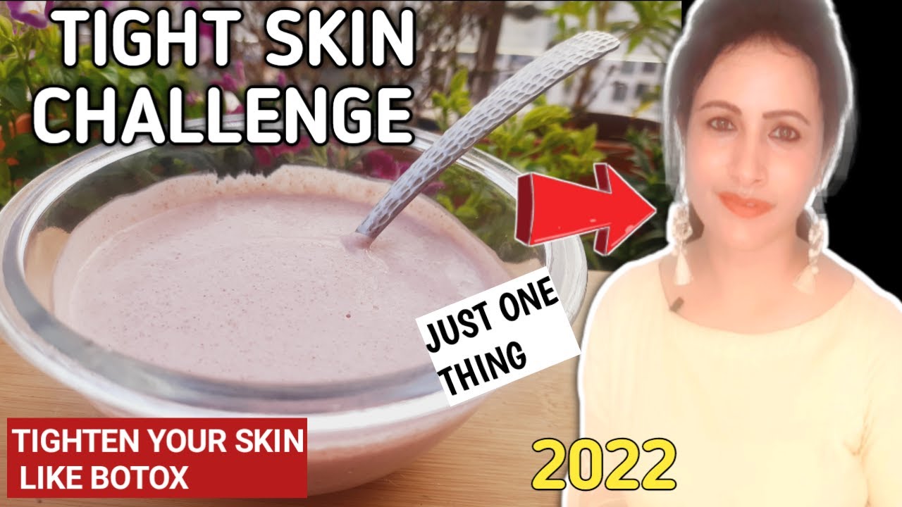 *Tight Skin Challenge* :Anti Aging SKIN TIGHTENING Botox Face Mask/Tight Bright Younger Looking Skin