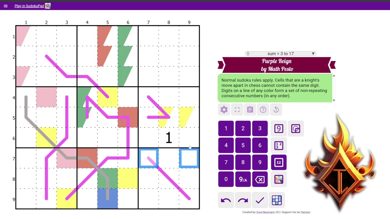 Solving Purple Reign by Math Pesto