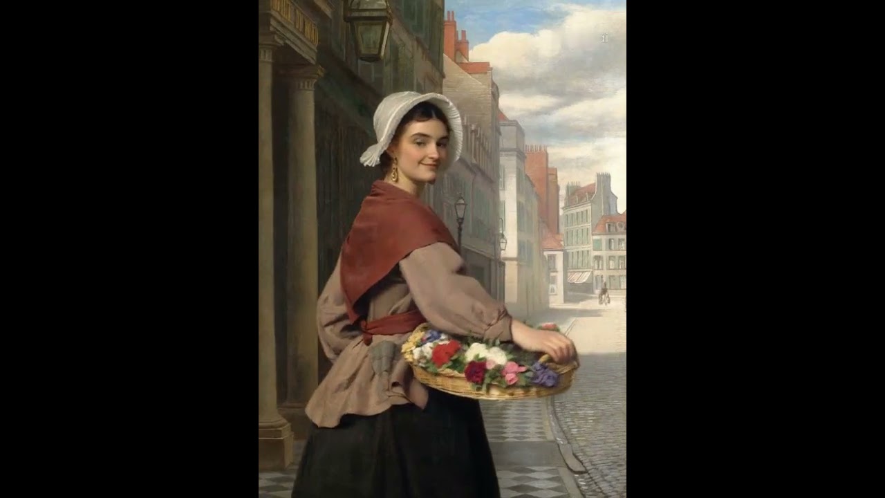 William Powell Frith R. A. | The flower girl of Boulogne, 1871 #animated  #tuttart #youtubeartist