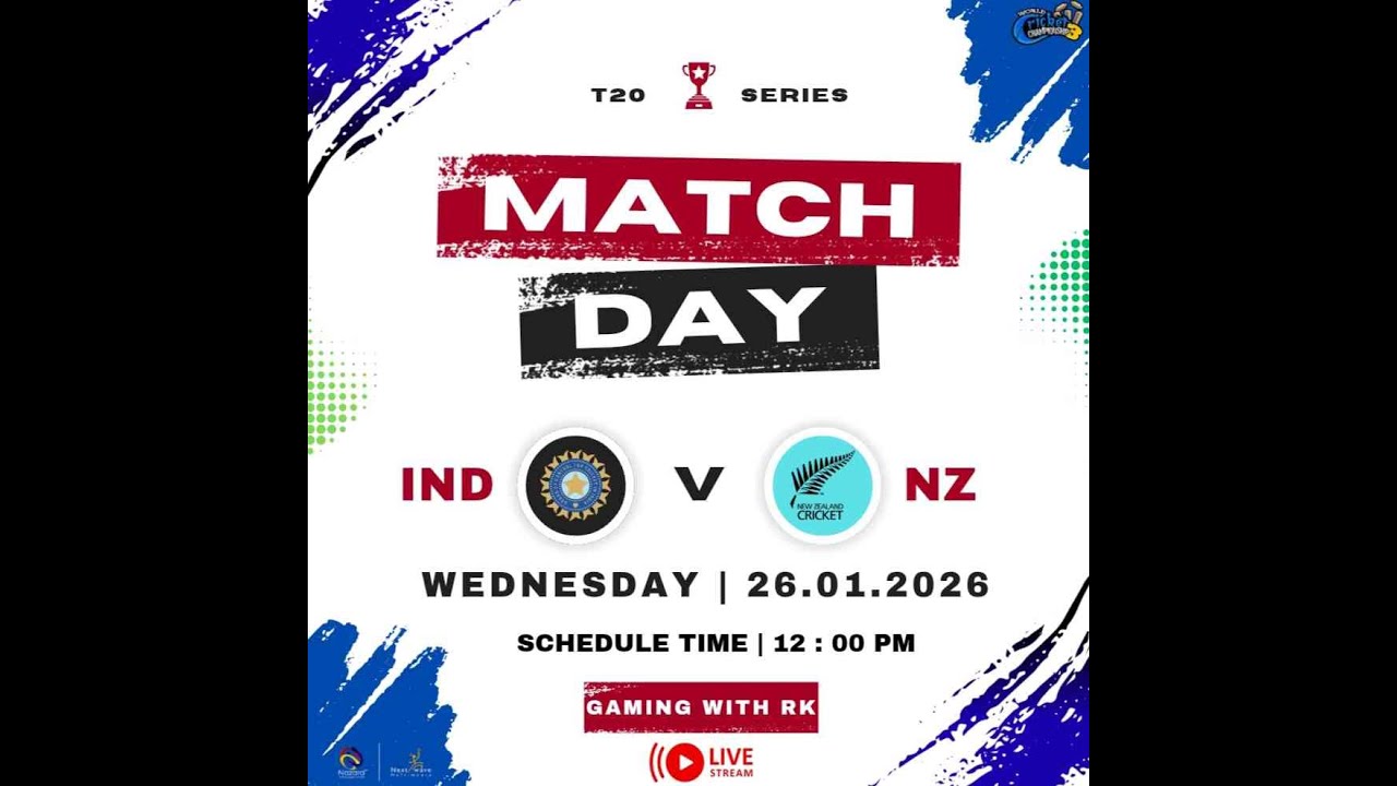 T20 Series 1 Match India vs Newzealand Wcc3 Game Play Live