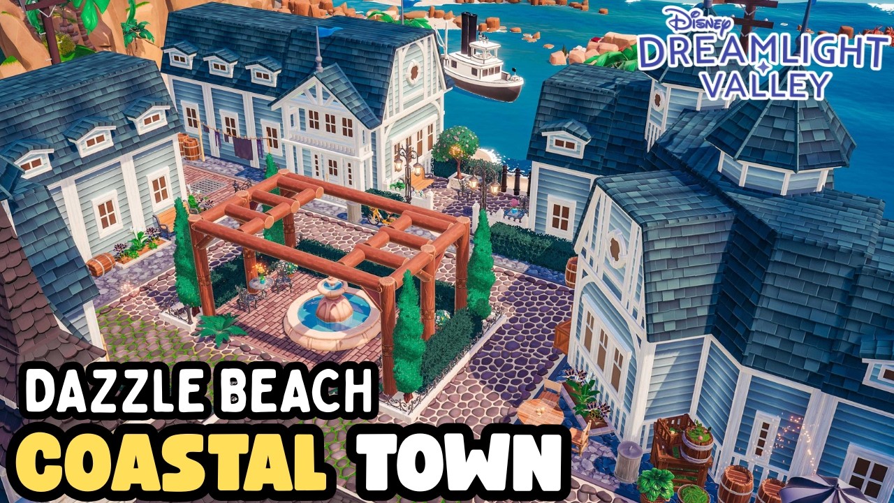EASY DAZZLE BEACH COASTAL TOWN DESIGN~SEASIDE GETAWAY BUNDLE~SPEED BUILD~DISNEY DREAMLIGHT VALLEY