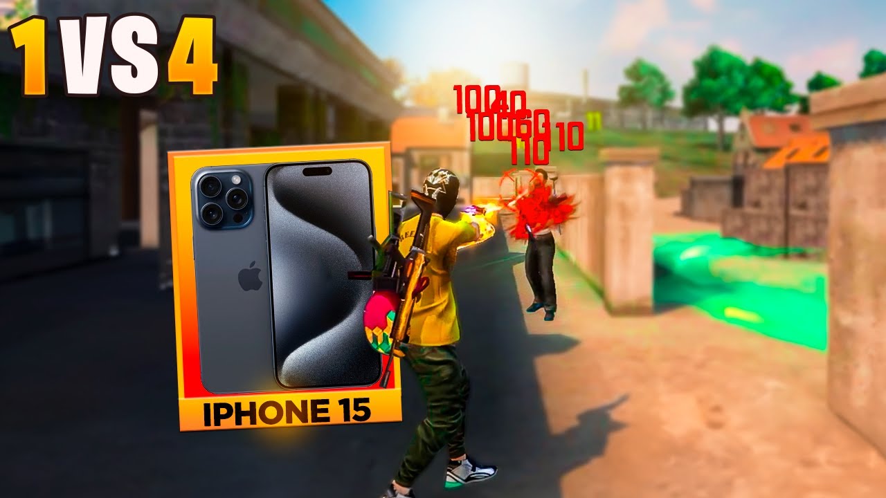 SOLO VS SQUAD NO NOVO IPHONE 15 PRO MAX!! FREE FIRE MOBILE
