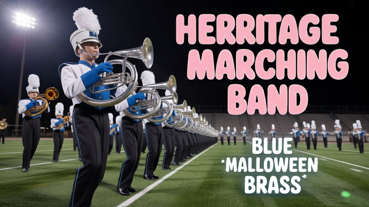 Blue Halloween Brass: Heritage High Mellophone Cam | 10.24.25 Marching Band Show – Adairsville, GA