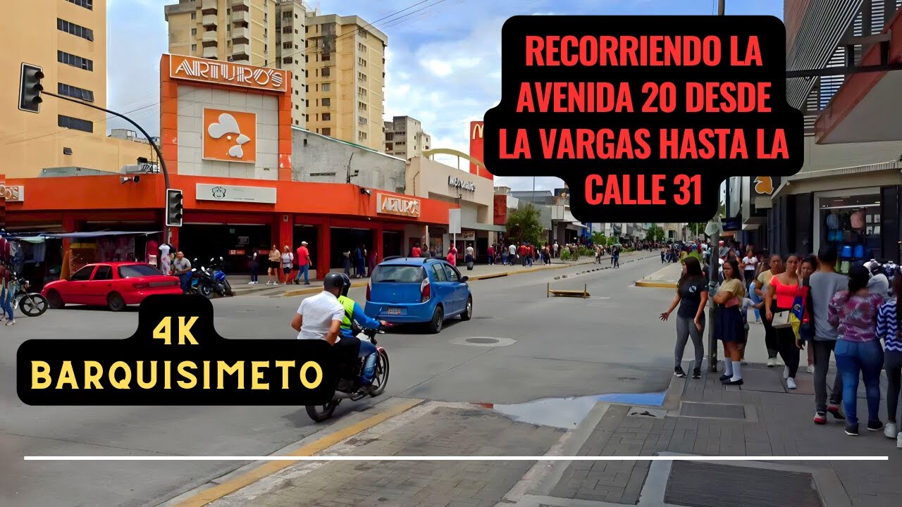🥰🚶4K Recorriendo la Avenida 20, Barquisimeto, Estado Lara, Venezuela