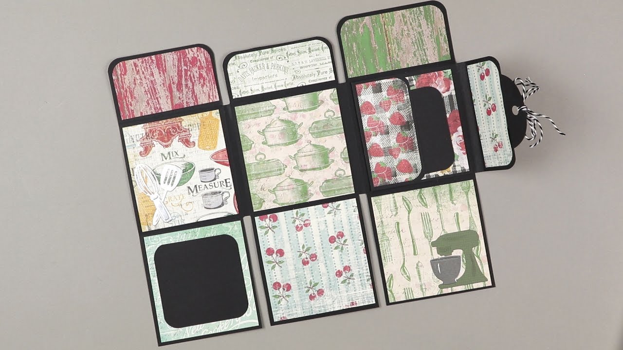 Mini-Album Using One Sheet of Paper and a Tag - Paper Boutique with Linda