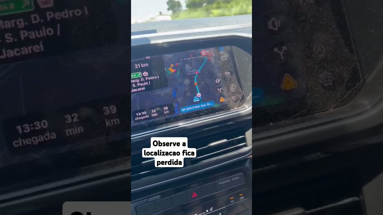 Problema do Waze no VWplay, ele fica perdido sem conseguir achar a localiza&ccedil;&atilde;o. Cr&eacute;ditos T-cross FB
