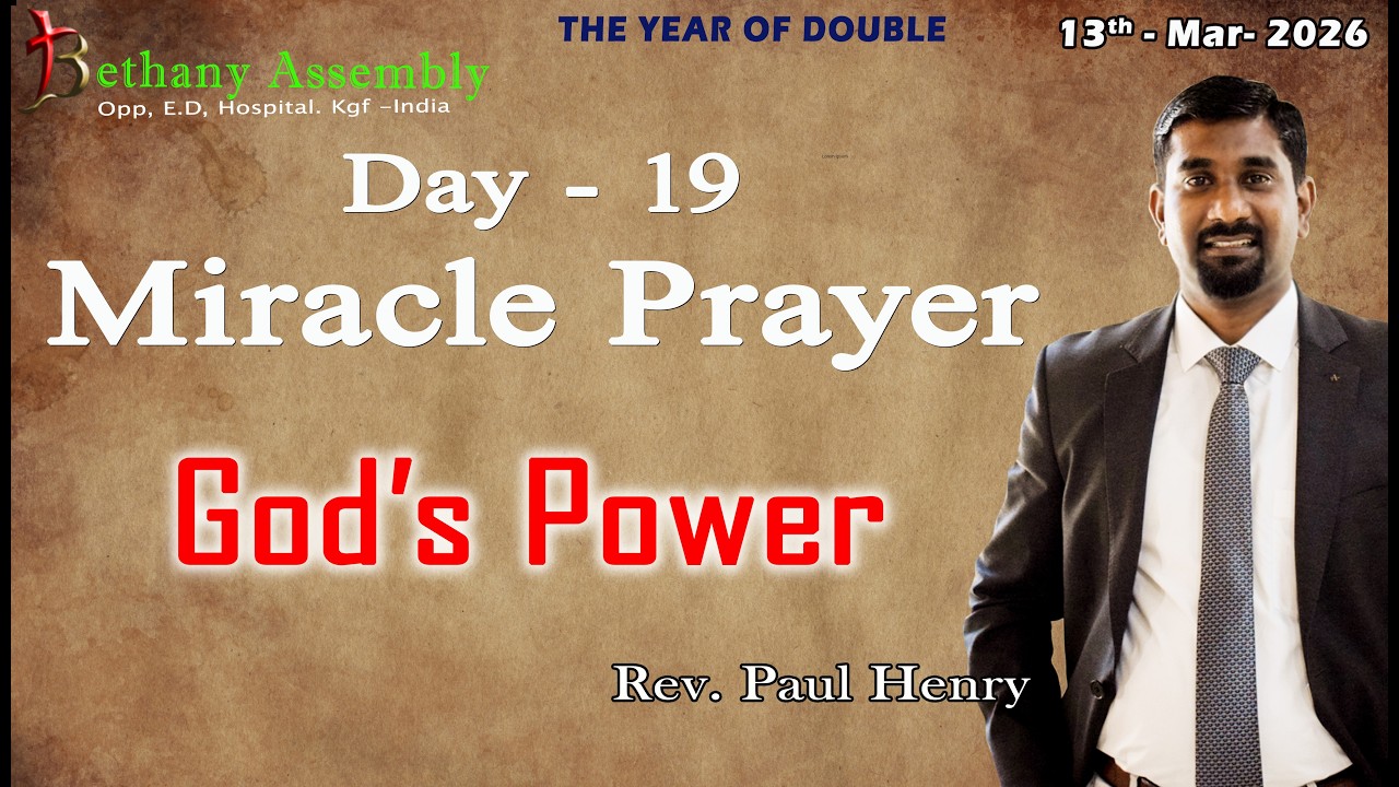 Day -19 Miracle Fasting Prayer  With Rev. A. Henry  Rev. Paul Henry.  Bagc-kgf