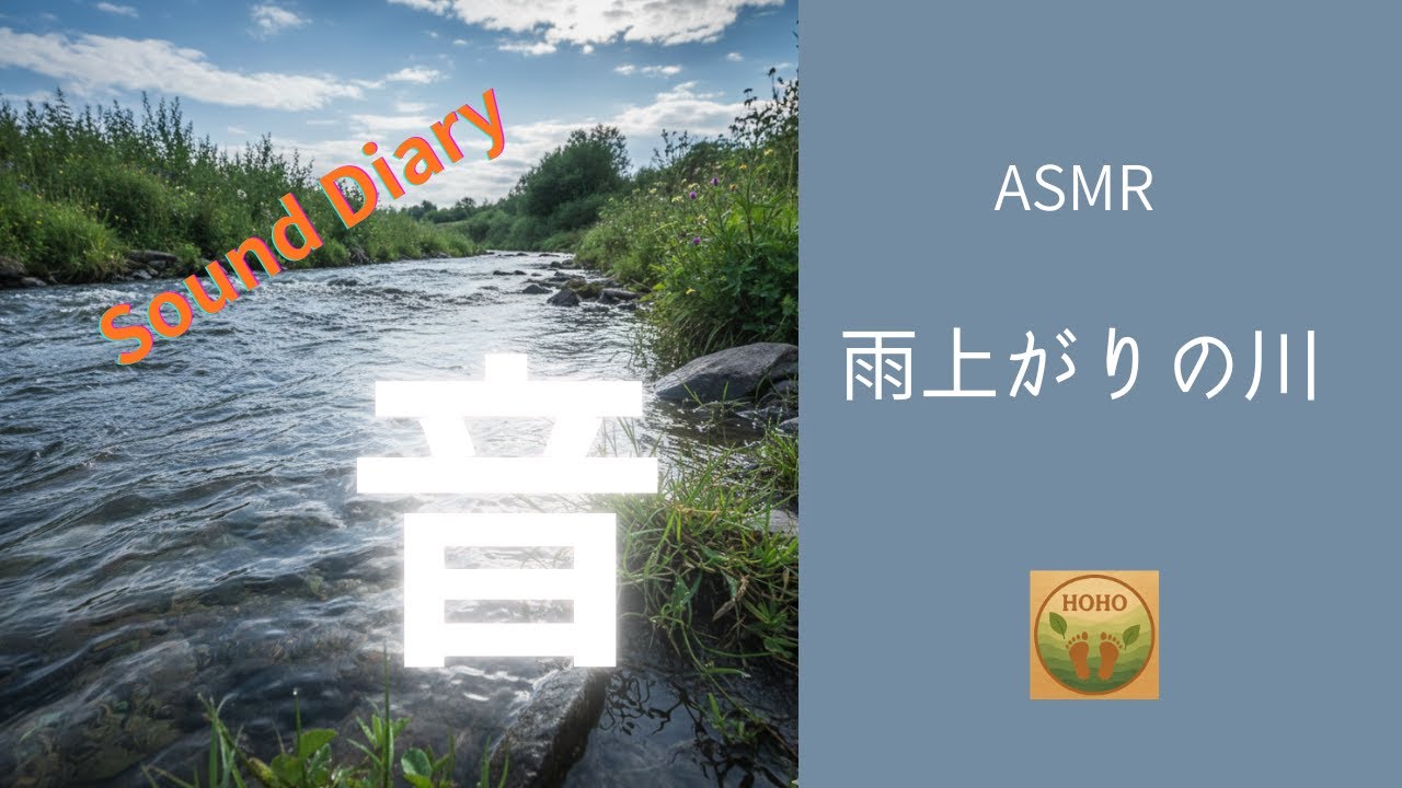 [自然音　ASMR] 「雨上がり、速く流れる川の音｜自然音15分」Sound Diary