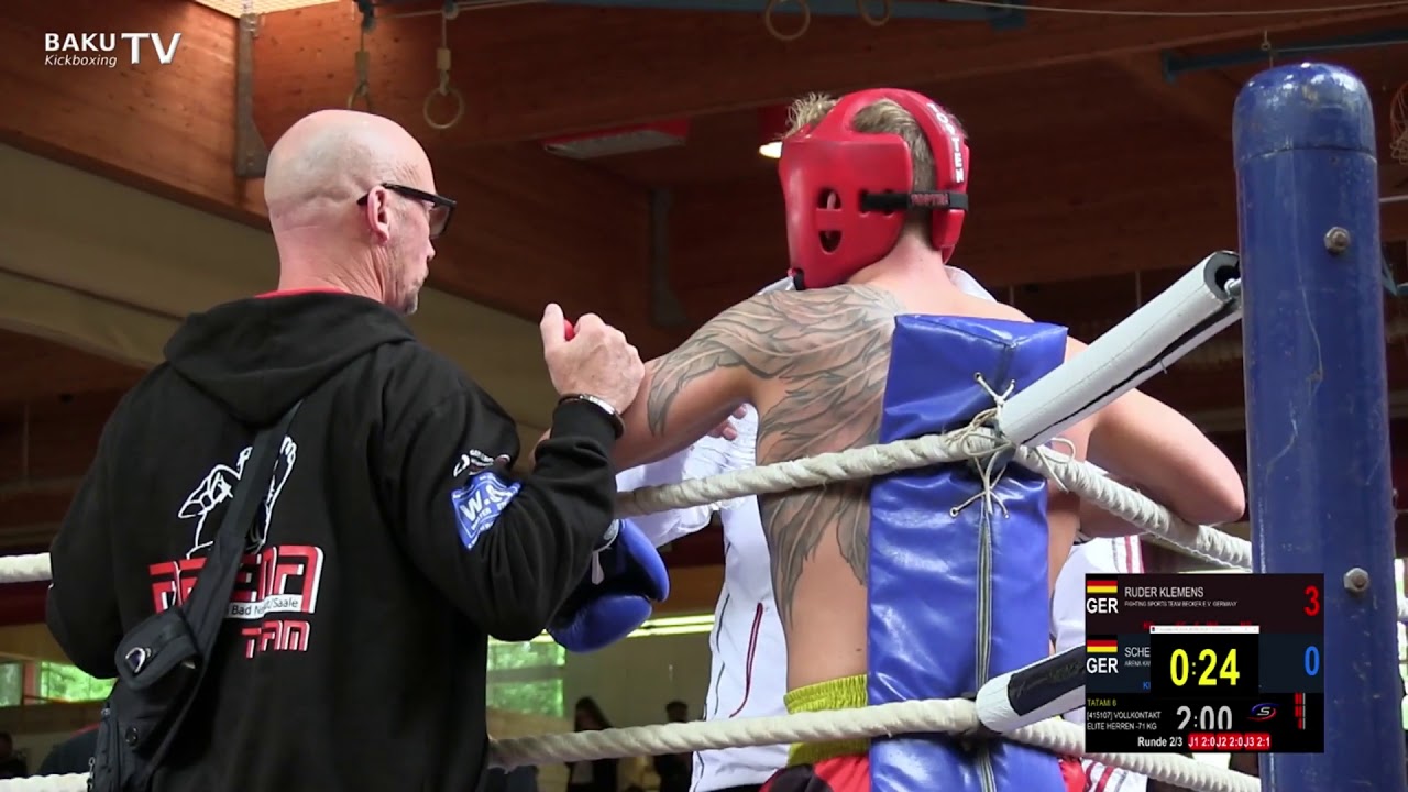 Bayerische Meisterschaft 2019 - Vollkontakt ELITE Herren -71 kg Klemens Ruder -vs Patrick Scherf