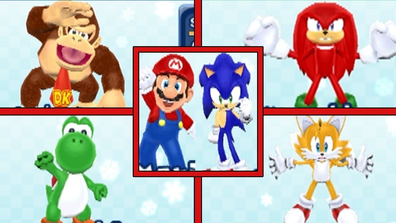 Mario & Sonic At The Olympic Winter Games: ALL CHARACTERS + ALL VICTORIES & GOLD MEDAL CELEBRATIONS