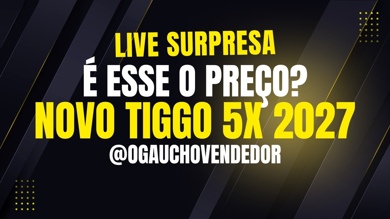 🚨 LIVE SURPRESA: PREÇO REVELADO DO NOVO TIGGO 5!