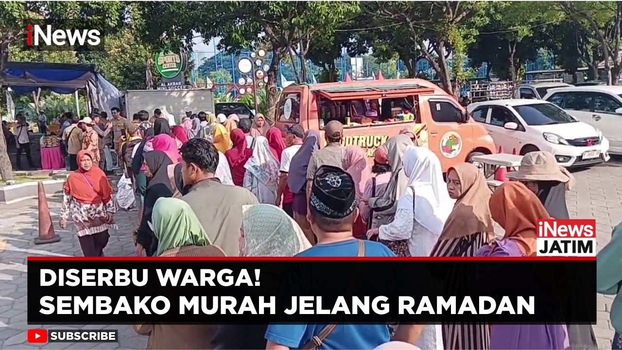 Diserbu Warga! Pasar Murah Pemprov Jatim Jelang Ramadan | iNews Jatim