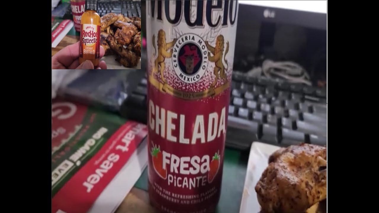 Modelo Chelada Fresca Picante and Franks Red Hot Creamy Buffalo Sauce