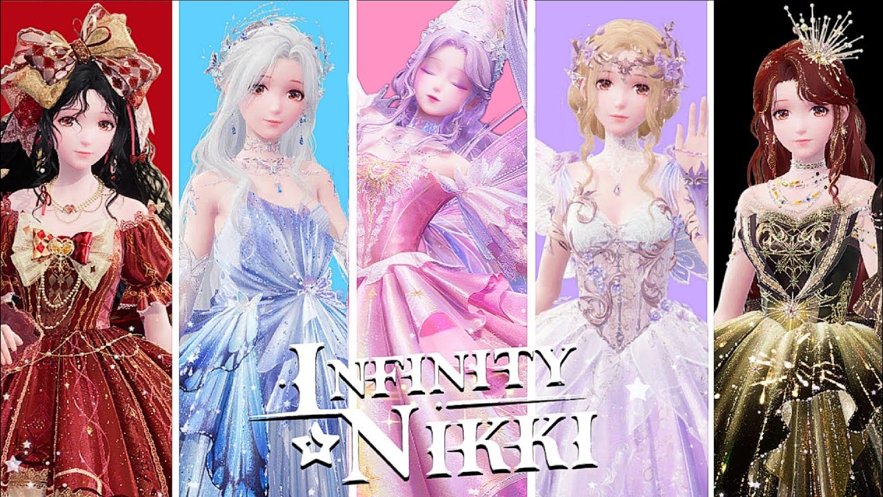ALL SIXTEEN 5 🌟 Outfits Evolution Animations Showcase - Infinity Nikki 1.6