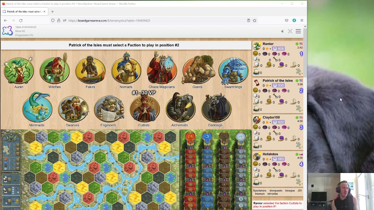 Terra Mystica: Mind Sports Olympiad Tournament Semi Final 2021