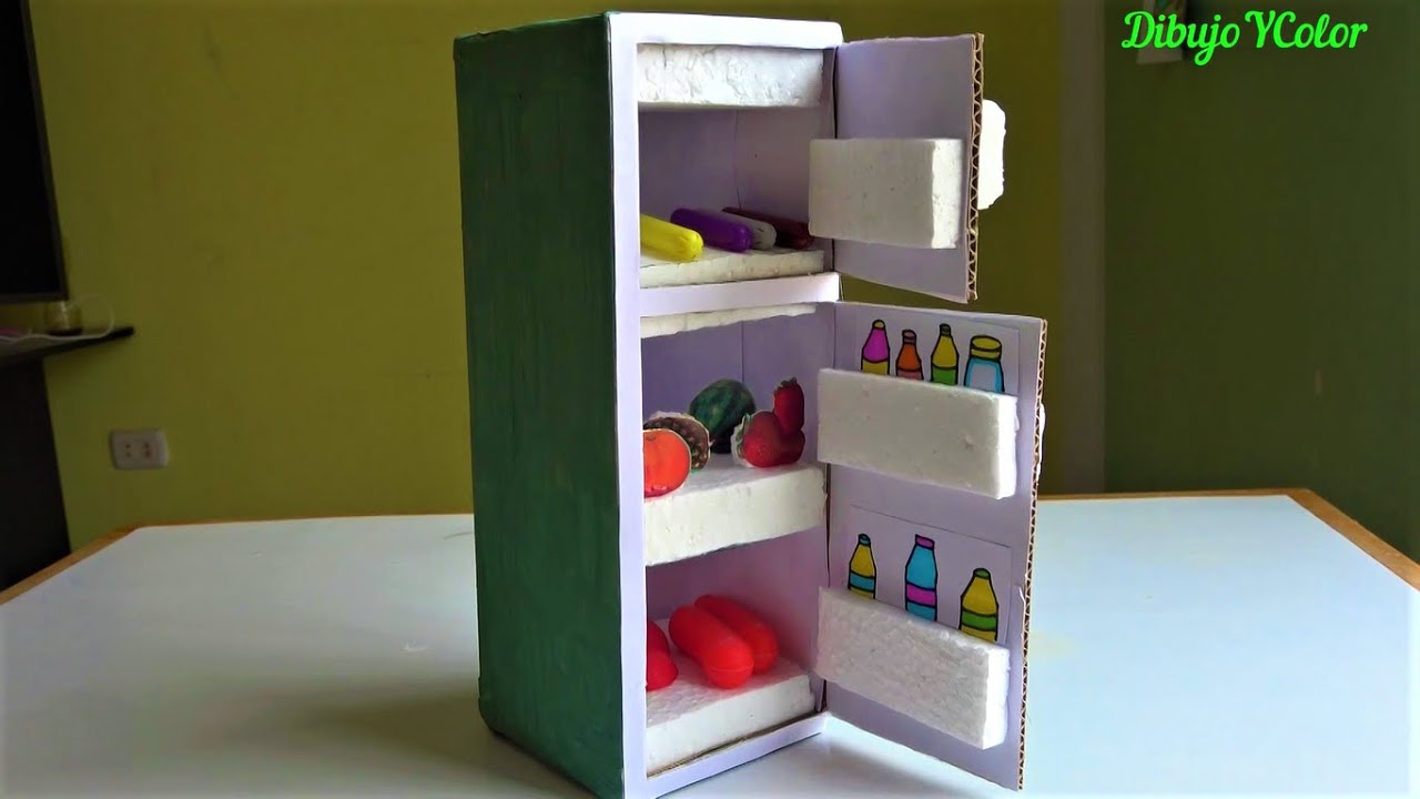 Como hacer una REFRIGERADORA de CARTÓN/ OBJETO TECNOLÓGICO
