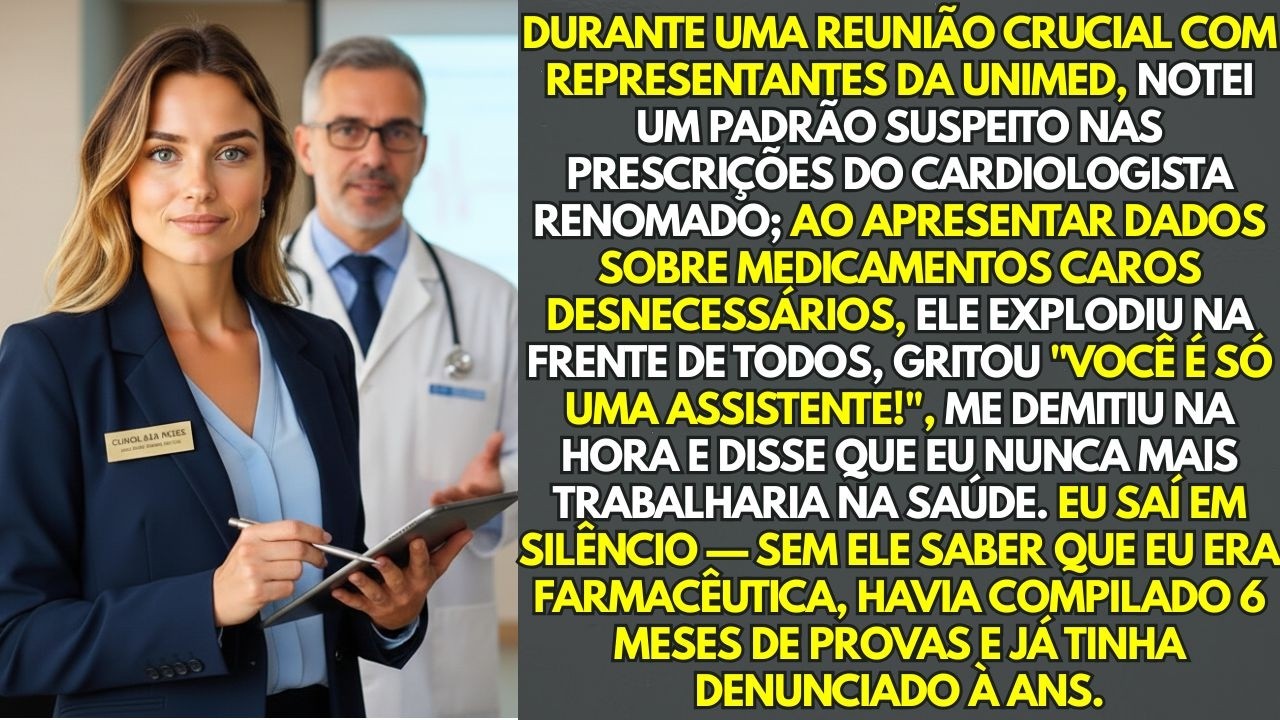 Durante Auditoria De Convênio, Expus Esquema De Comissões Do Médico; Ele Me Humilhou E Demitiu...