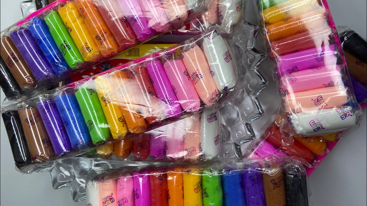 Claymixing ASMR Satisfying clay Relaxing Colorful asmrclay