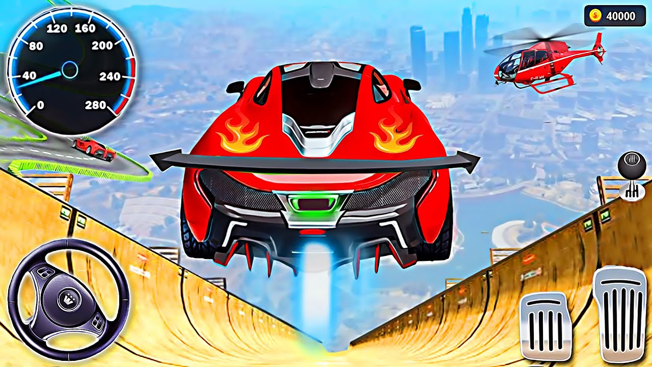 Mega Ramp GT Car Game 3D - Extreme Racing Car Stunts Game | Android Gameplay
