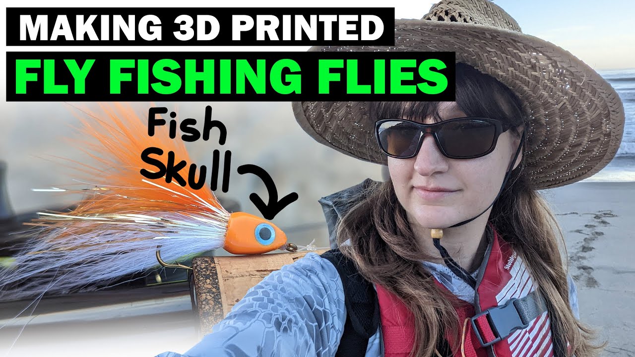 Making 3D Printed Fish Skulls For Tying Baitfish Flies - Fly Fishing for surfperch