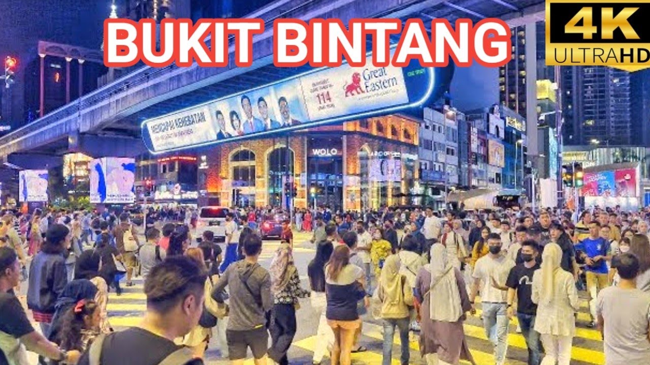 How is Malaysia now! Kuala Lumpur Bukit Bintang Night life 🇲🇾 [4kHDR]video