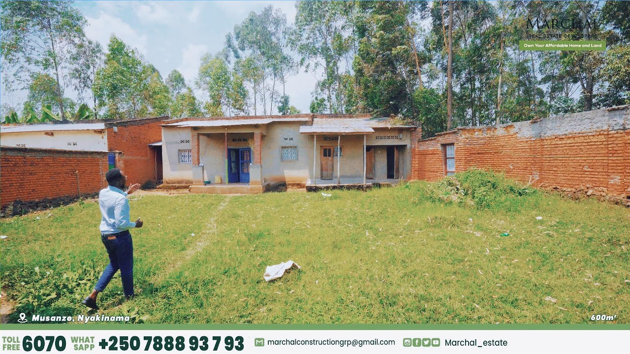MUSANZE: #IKIBANZA Gifite 600m2 KIGURISHWA | Giteye Neza kd ni k’ Umuhanda| Harimo #INZU WAVUGURURA 