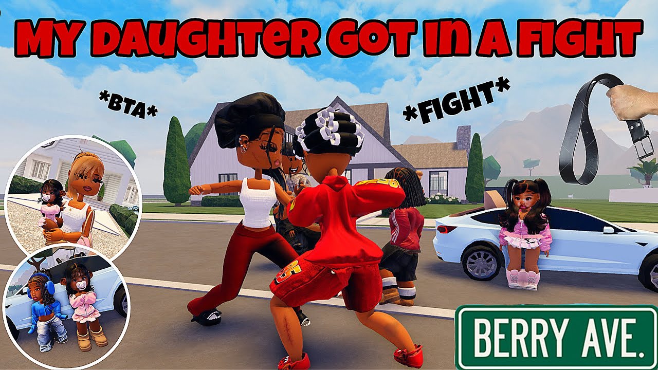 MY DAUGHTER FOUGHT OUR GHETTO NEIGHBOR! *SHE WON?! CHAOTIC!* |Berry Ave Family Roleplay #roblox