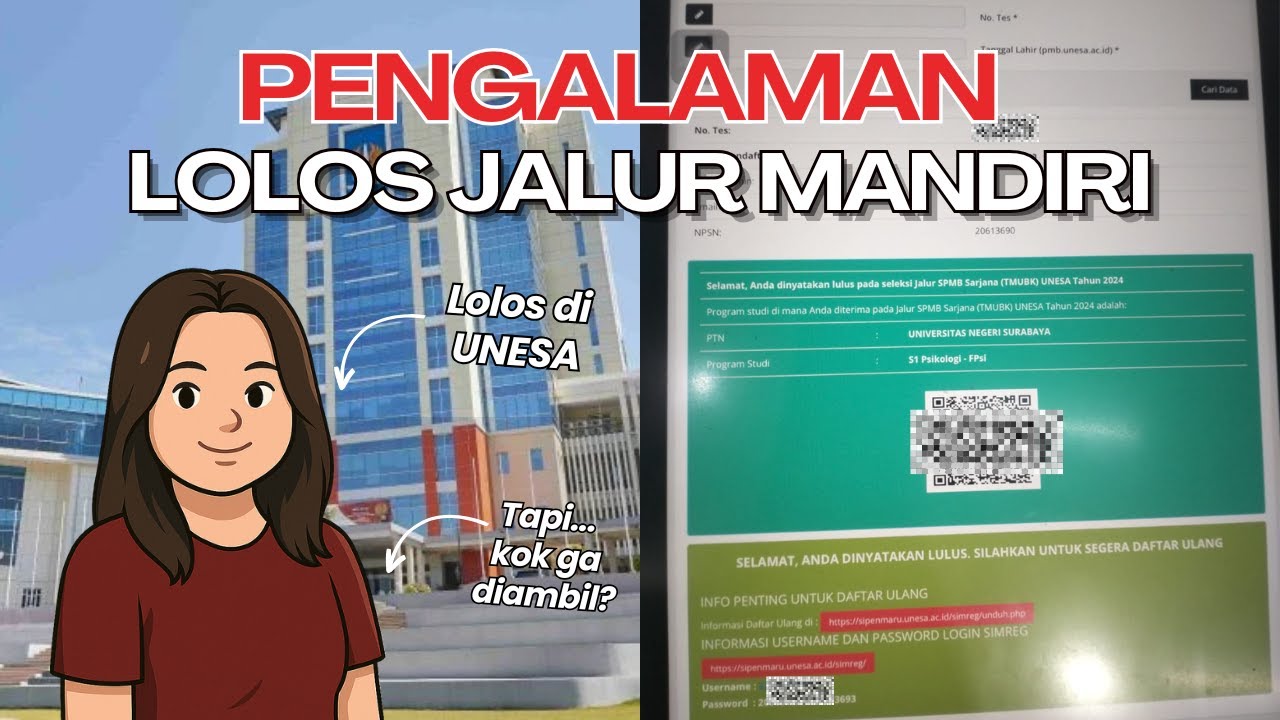 Pengalaman lolos Jalur Mandiri PTN , tapi ..... kok malah ga diambil?!