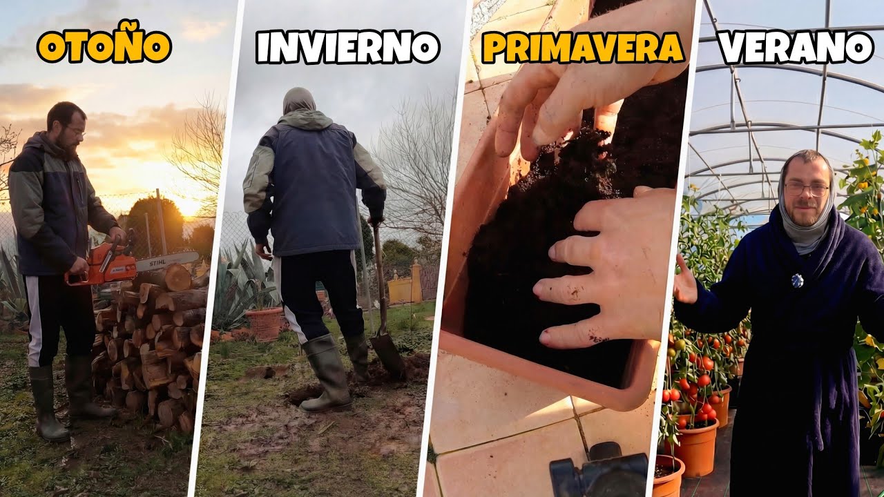 Estos son todos los trabajos de campo que hago durante el año para ser autosuficiente.