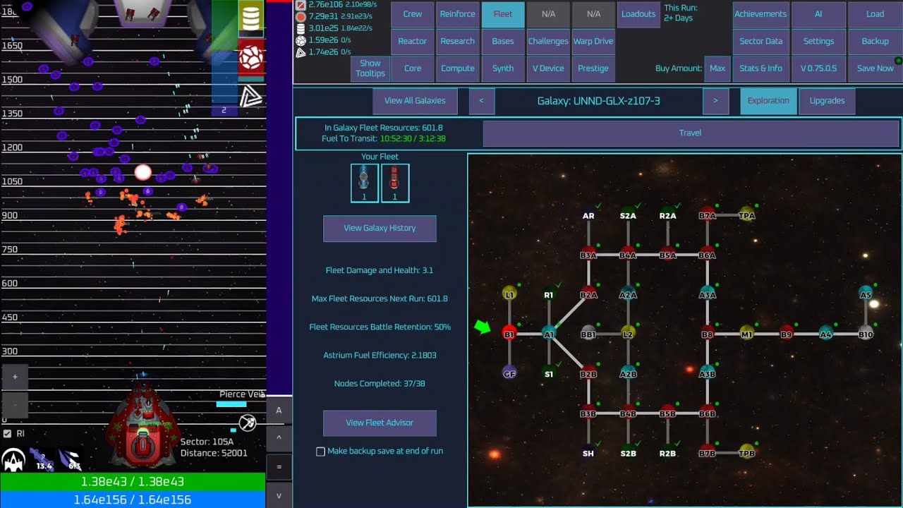 Unnamed Space Idle. Fleet Galaxy 3: z107. (FFR 50%, Health Mod)