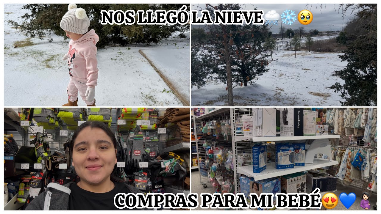 NOS LLEGÓ LA NIEVE🌨️❄️//PRIMERAS COMPRAS PARA MI BEBÉ🤰🏻💙‼️