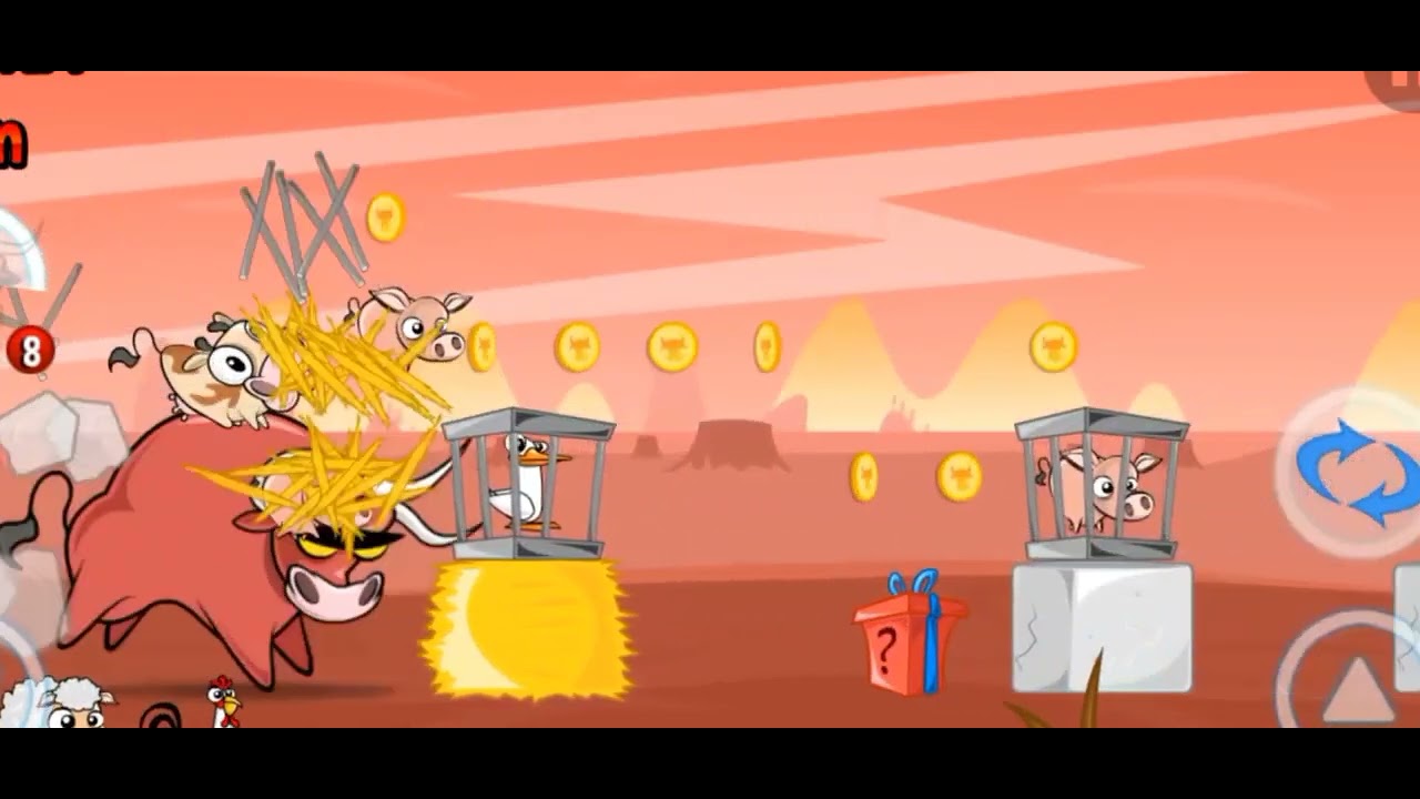 Run cow Run help the cowهل يمكنني النجاة في لعبة Run Crow؟ 😱🔥
