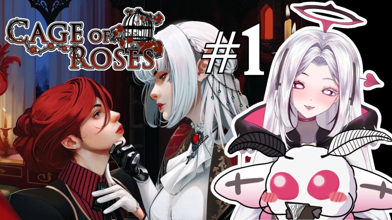 Reading a vampire romance novel (classic Lux) but it's yuri 🌹💗 | Cage of Roses VOD #1
