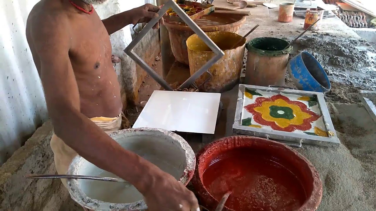 ஆத்தங்குடி டைல்ஸ்|Athangudi tiles making video|Velammal Bungalow Tiles|Karaikudi|Athangudi|