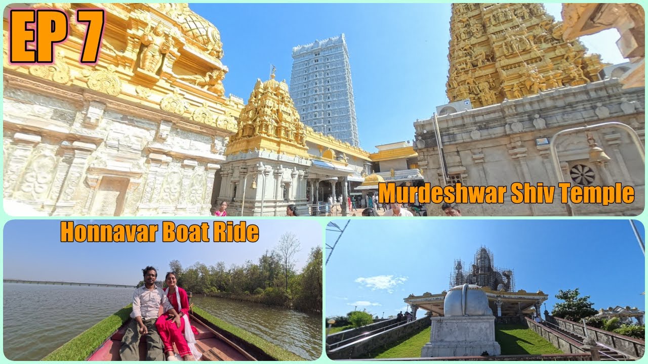 EP7: Murdeshwar Shiva Temple | Honnavar Boat Ride | Gokarna to Murdeshwar | A day in Murdeshwar
