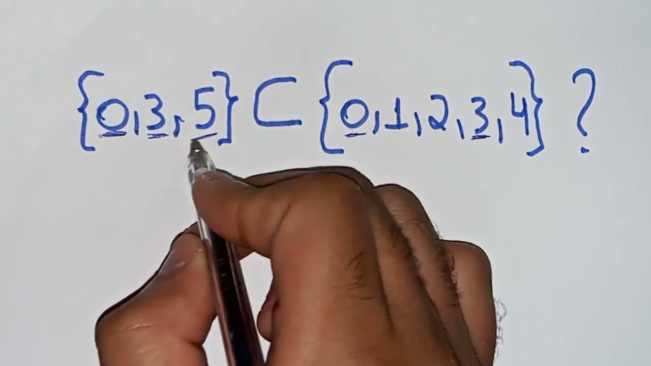 Verifique se o conjunto A={0,3,5} é subconjunto de B={0,1,2,3,4}