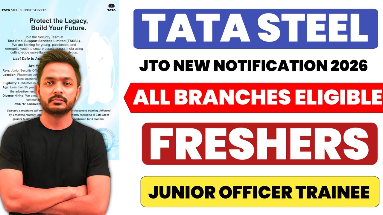 TATA STEEL JOT RECRUITMENT 2026 | FRESHERS | TATA STEEL JOT VACANCY 2026 | TATA STEEL JOBS 2026