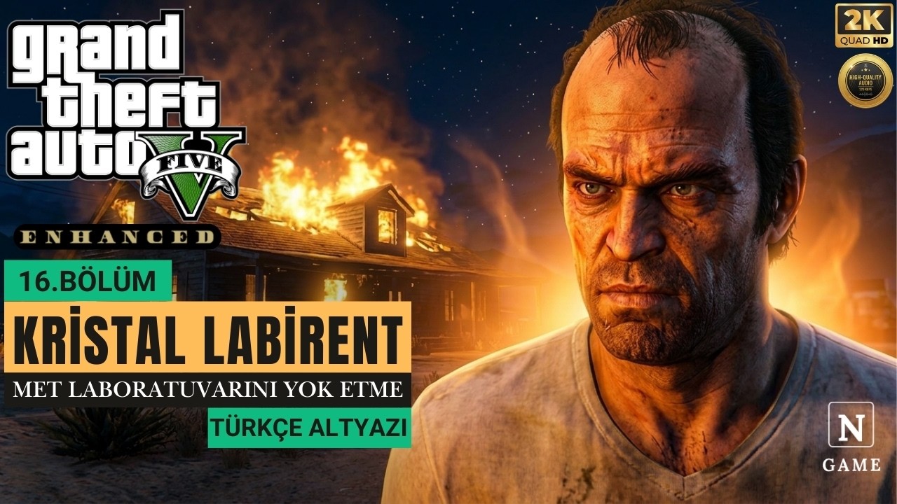 GTA 5 Enhanced – Bölüm 16: KRİSTAL LABİRENT – Trevor’dan Çeteye Baskın! | 2K 60FPS Türkçe Altyazı