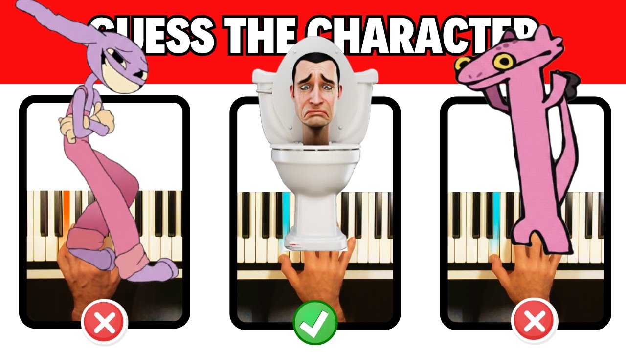 Guess the MEME 🎹 Piano Tutorial | Can You Identify All 8 Hidden Characters