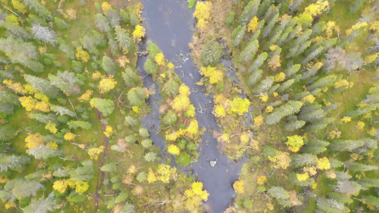 Epic cinematic Nature Finnish Lapland, drone 4K