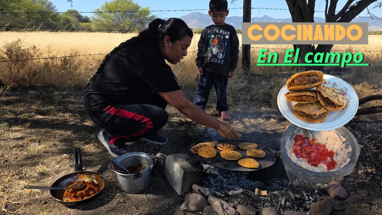 GORDITAS De Migajas DE Chicharrón COCINADAS En El CAMPO.