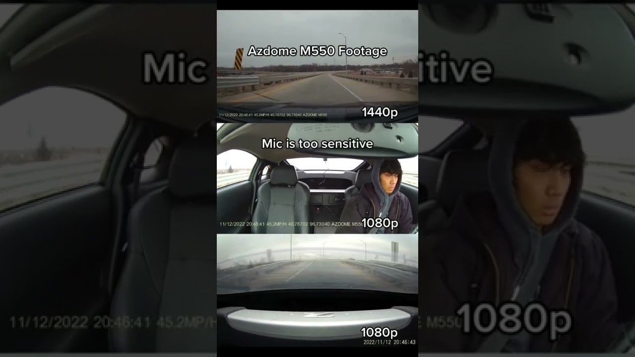 AZDOME M550 3 Channel dashcam Road testing