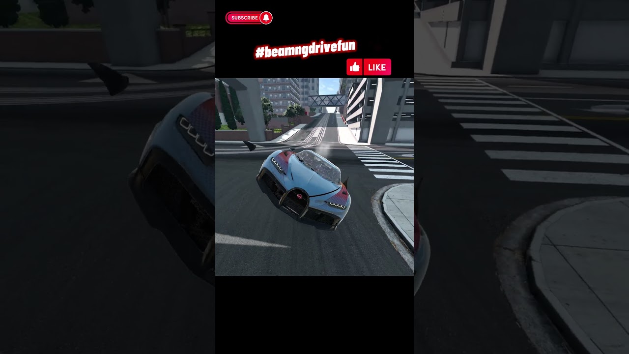 Buggatti sport crash test #beamngdrivefun #shorts  #beamngdrive