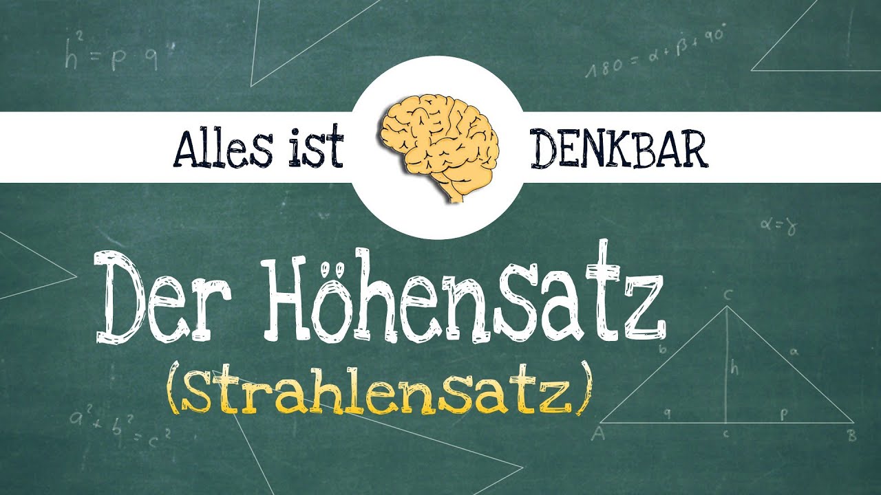 Der Höhensatz - Herleitung durch Strahlensatz