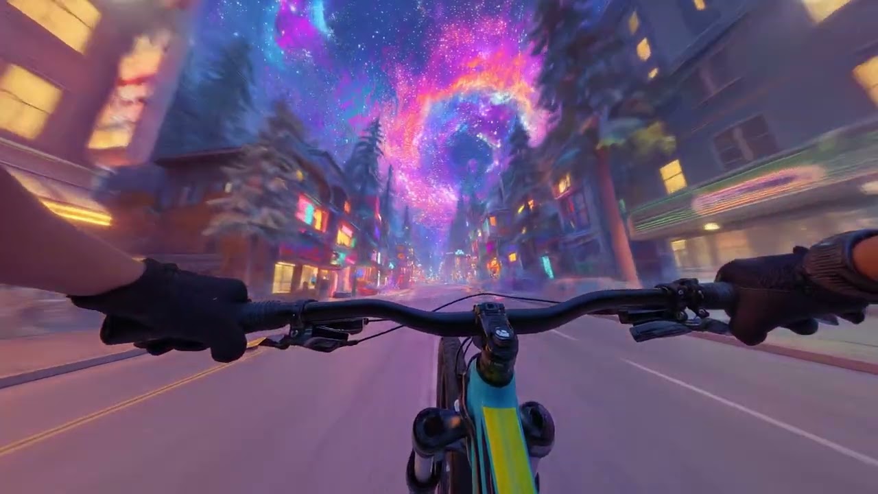 Ambient Bicycle POV Ride 🚴‍♂️ Smooth Psytrance Journey | Relaxing Cycling Flow